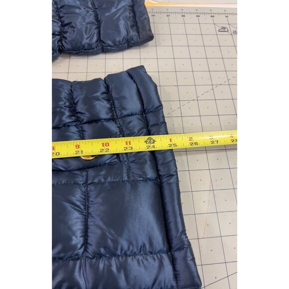 Michael Kors Women's Packable Down Puffer Jacket Navy Blue Gold Accents Sz. M - Picture 13 of 14
